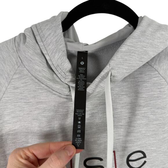 Lululemon City Sweat Pullover Hoodie Grey Company Logo Casual Travel Mens Large - Picture 4 of 7
